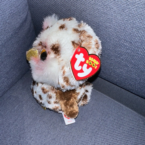 Ty Stuffed Animal Owl Plush Toy White Brown Whoolie New NWT 2022 - Picture 12 of 16